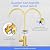 Poyde Lead-Free RO Faucet Single Handle Drinking Water Faucet for Kitchen Sink Water Purifier Faucet for Non-Air Gap Reverse Osmosis Water Filter System 304 Stainless Steel (Brushed Golden)
