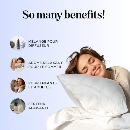 Image of Sleep Essential Oil Blend for Diffuser - Dream Essential Oils for Diffusers Aromatherapy and Relaxation with Clary Sage Ylang-Ylang Roman Chamomile and Lavender for Sleep Time Support (4 Fl Oz)
