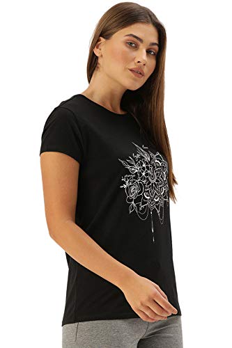 Image of Enamor Short Sleeve Crew Neck Regular Length Basic Crew T-Shirt - Slim Fit, Soft and Breathable Stretch Cotton - E147