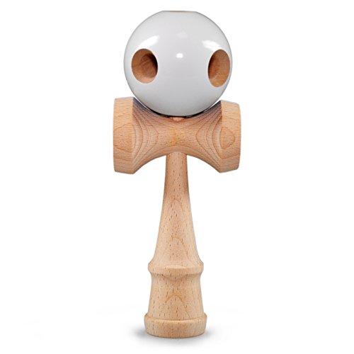 Ganzoo Kendama Modello Beginner White in faggio Vero, Gioco di