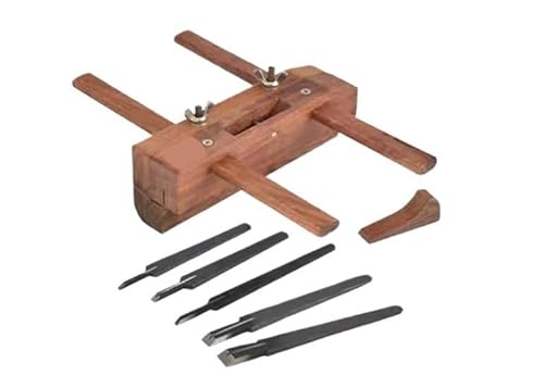 Hand Plane,Wood Planer,Wood Shaver,Rabbet Plane, Hand Wood Planer DIY Plough Plane Slot Grooving Wood Plane Shoulder Plane Adjustable Hand Plane for Carpenter Woodcarver with 5 Planer Blades