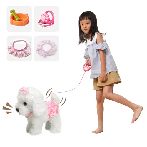 Miniatura 3 de Or Or Tu Control Remoto Felpa Electrónica Interactivos Juguete Perro Mascota Para Niñas Caminando Y Ladrando,Agitar Cola Educación Temprana Regalo De Cumpleaños Para Niños 3 4 5 6 Años