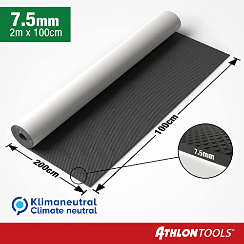ATHLON TOOLS 1x FlexProtect XXL Garagen-Wandschutz, 1x2 m lang, Extra großer Auto-Türkantenschutz, Selbstklebend, Wasserabweisend (Schwarz (100x200cm))