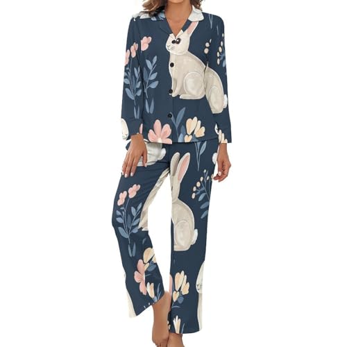 Pyjama femme manches longues avec pantalon pour pallier les nuits fraîches de mi saison