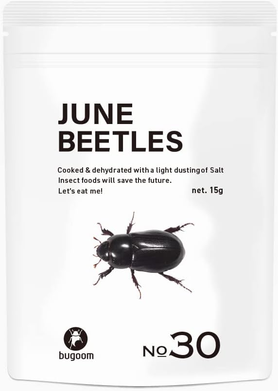 Amazon Bugoom 昆虫食 コガネムシ 甲虫 食べられる虫シリーズ June Beetles No 30 Bugoom おつまみ 珍味 通販