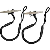 Jranter Bungee Dock Line Mooring Rope for Boat 3 ft Black