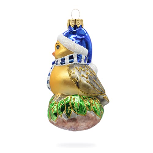 Pájaro de cristal invernal con gorro para llenar de magia tu hogar 8