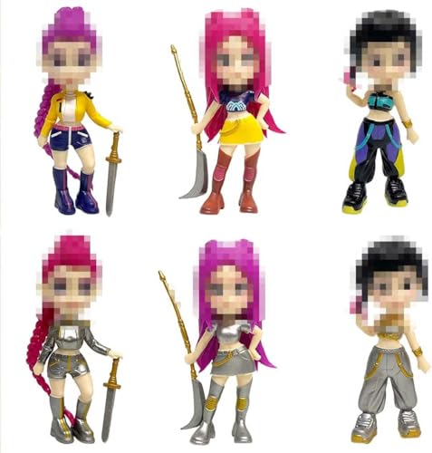 Xiujuers Kpop De-Mon Hun-Ters Figuras, 6 Pcs Demon Hunters Muñecas - Rumi Mira Zoey, Muñeca Huntrix Kpop Mejor Regalo Para Niños Y Fanáticos