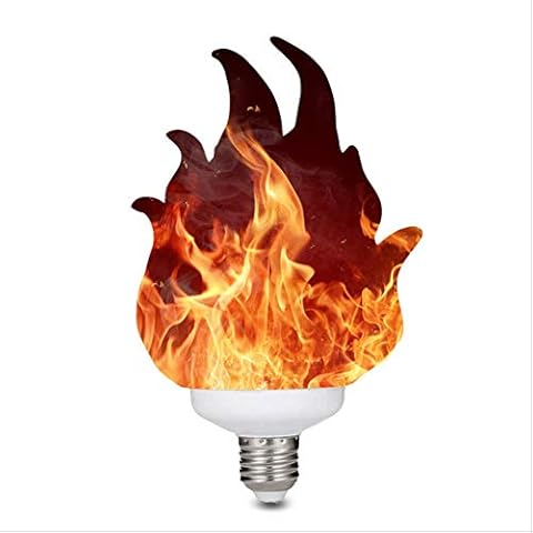 PMWLKJ 3D Printing Led Flame Effect Light Bulb Fire Flickering Emulation Decor Lamp E27 9W Warm White Cover