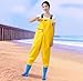 KPHYMOD Colored PVC Chest Waders for Women, Fly Fishing Hunting Hip Waders with Waterproof Pocket(Yellow,6.5)