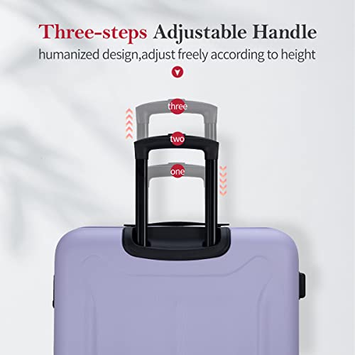 Widfre Luggage Sets 3 Pieces Carry On Suitcase Hardshell Lightweight Travel With Double Spinner Wheels Locks Tsa Approved (Purple) #TOP3