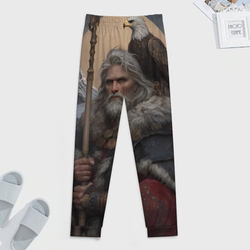 Odin God Norse Mythology Men's Pajama Pants Lounge Pant Sleepwear PJ Bottoms3