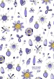 2023 Diary A6 Page A Day: Dated From January 2023 To December 2023 Daily View Planner Calendar Overview Organiser With Hourly Planning - Pretty Purple Flowers For Women Girls Mum