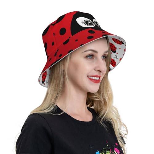 Image of Bucket Hat Beach Summer Sun Hat Reversible Fisherman Hats Double Sided Wearing for Women Men Boys Girls