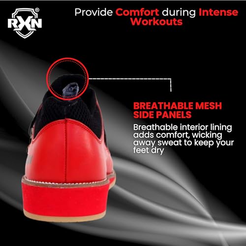 Image of RXN World Star Weightlifting Shoes for Men | Natural Leather with Mesh Lining Upper Eva Out Sole Weightlifting Shoes