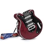 BEIYINAI Guitar Shaped Crossbody Bag, xinhongfa Store Fashionable PU Leather Guitar Shaped Bag, Gifts For Guitar Players (r)