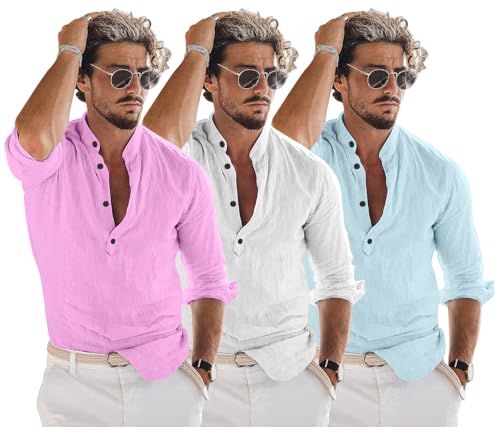 Image of Combo of Men Solid Cotton Blend Straight Kurta Shirt Pack of 2
