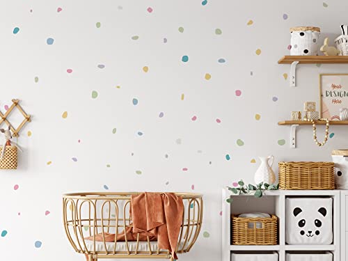 QuoteMyWall 150 Pastel Polka Dot Blobs Wall Stickers Dotty Danish Pastel Denmark Colourful Nursery Decals for Kids Boys Girls Bedrooms Removable (Danish Pastel) - Image 2