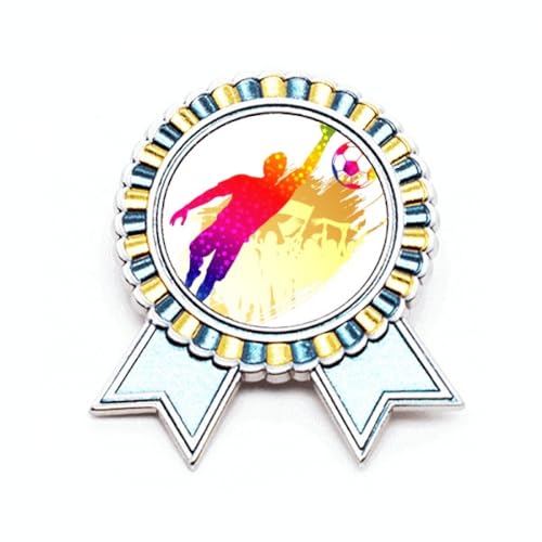 Pin's de gardien de but football en métal taille M avec design original de blocs