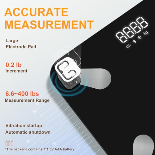 Modone BF1909-BT-1 Professional Body Fat Scale, Most Accurate Digital Smart Bathroom Scale thumb #2