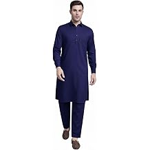 Maple Clothing Punjabi Kurta Pajama Set Mens Pathani Cotton Indian Clothes Bollywood Outfit