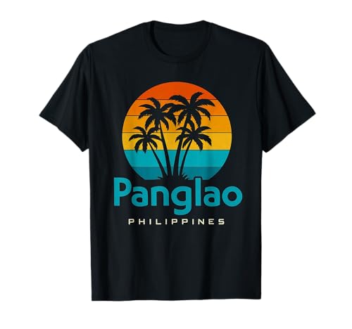 Panglao Island Bohol Filipinas Retro Beach Vibe Diseño Camiseta
