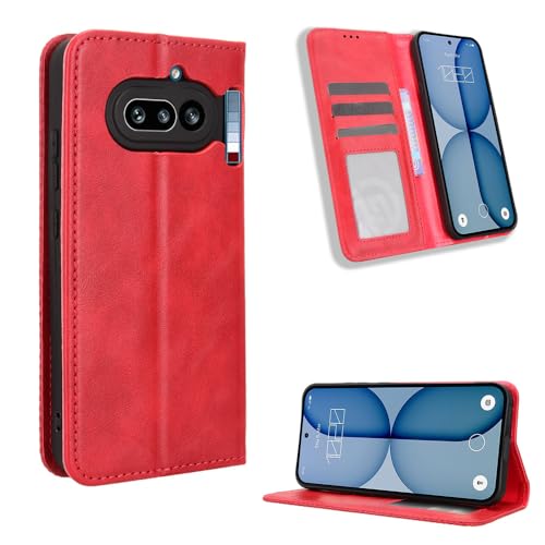 �X�}�z�P�[�X �Ή��@�� for Nothing Phone (4a) �X�}�z�P�[�X�yPU���U�[�E�t���b�v���E�X�^���h�@�\�E�E�H���b�g�E�J�[�h�X���b�g�E�}�O�l�b�g�J�zRed