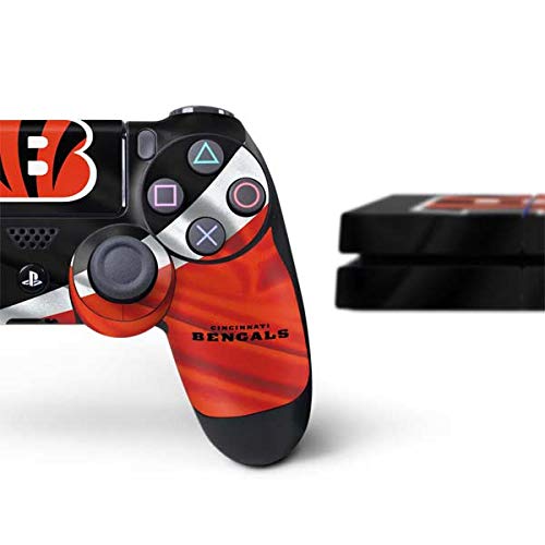 Skinit Decal Gaming Skin Compatible with PS4 Console and Controller Bundle - Officially Licensed NFL Cincinnati Bengals Design