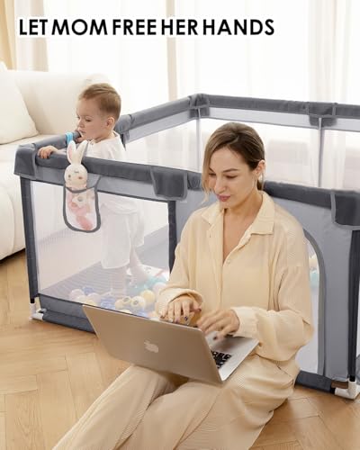 Parc pour bébés avec tapis doux de jeu extra large XXL - 5