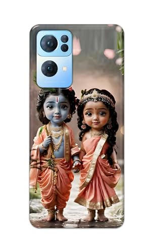 Image of Printed Hard Back Cover for Oppo Reno7 Pro 5G | Oppo Reno 7 Pro 5G Back Cover (Radha Krishna Love -J2) -190724(EA)