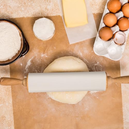 8PCS Rolling Pin Covers Non Stick for Rolling Pie Crusts, Cookies, and Pastries Dough, 15 x 2.5 Inch Elastic and Lint-free Rolling Pin Wraps Baking Dough Sleeves - Thumbnail 7