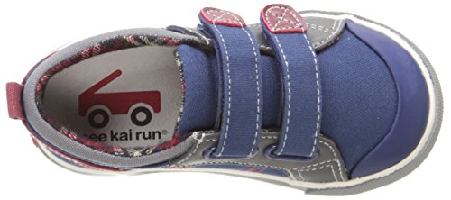 See Kai Run Boy's Hess Ii Sneaker, Navy/Burgundy, 4 M Us Toddler #TOP4