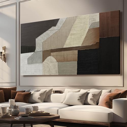 Image of VAYIMDH Line Abstract Wall Art Colorful Wall Prints Geometric Living Room Decorations for Walls neutral Artwork Office Bedroom Photo 29 inchx 58 inch Ready to Hang