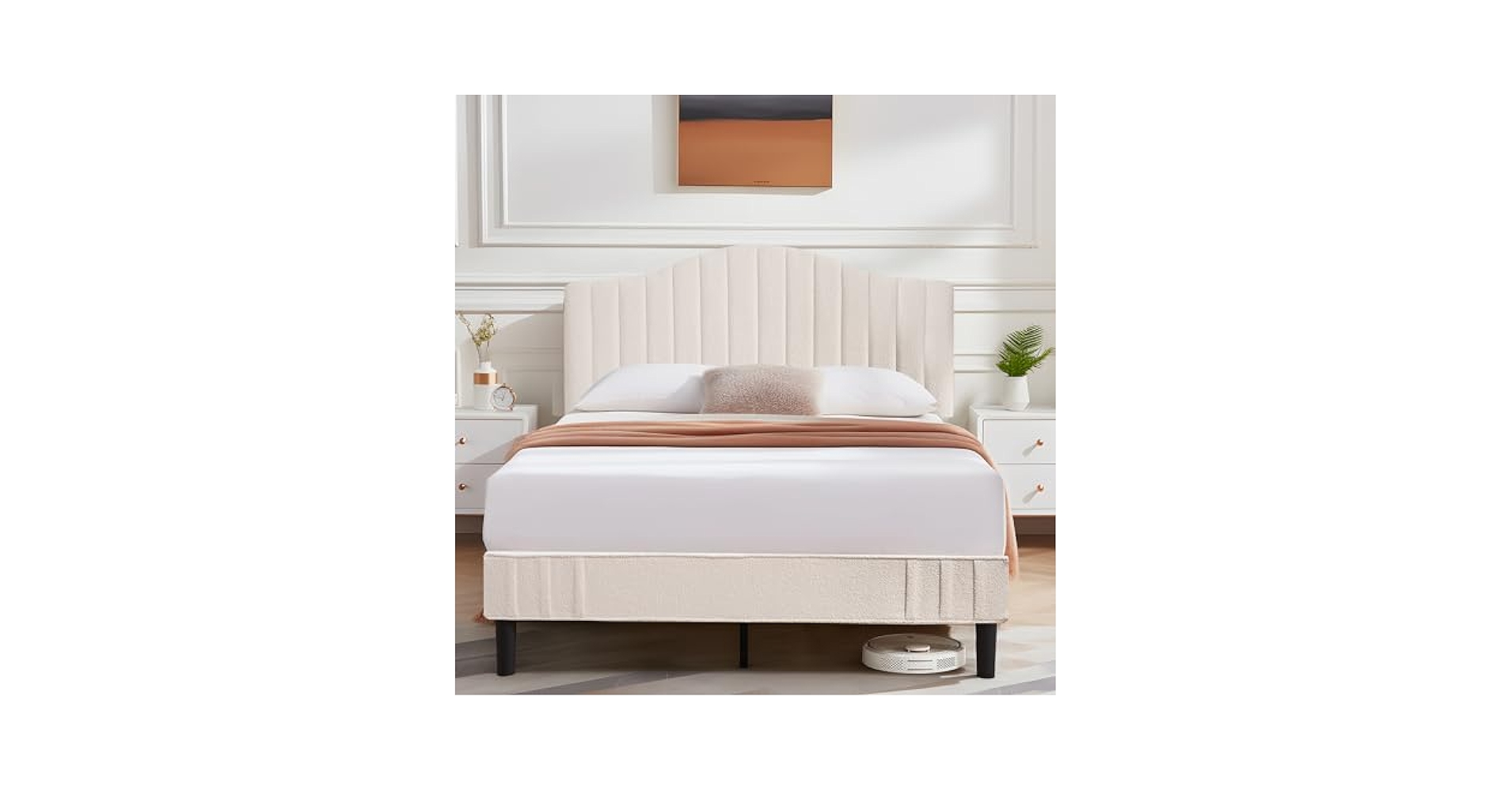 Amazon.com: VECELO Full Size Beds Upholstered Platform Bed