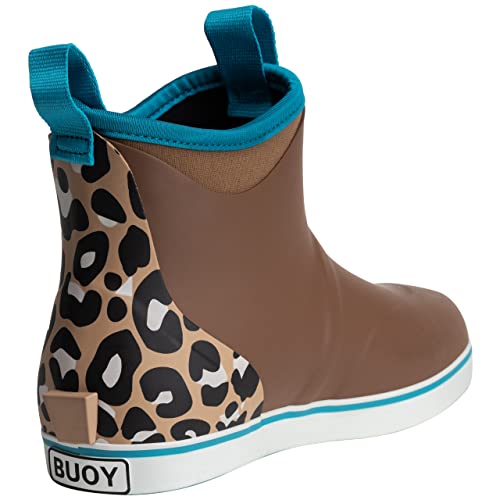 Image of Buoy Boots Women's Waterproof Ankle Rain Boots, Rubber Deck & Fishing Boots | Neoprene Lining, EVA Foam Insole, Slip-Resistant Non-Marking Outsole for Comfortable Traction on Boats, Farms & Wet Ground