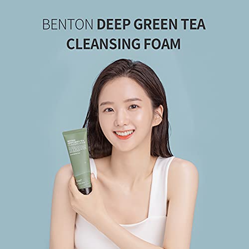 BENTON Espuma limpiadora de té verde profundo 120 g (4.23 oz.) - Espuma limpiadora facial purificadora y reafirmante de… - Imagen 3