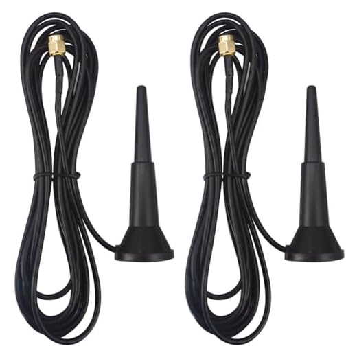 YOTENKO Antena WiFi de banda dupla 2,4 GHz 5 GHz 5,8 GHz com base magnética, conector 3dBi RP-SMA para câmera IP, roteador WiFi, dispositivos de rede de computador, extensor de alcance sem fio, pacote
