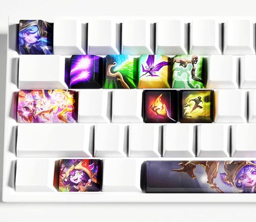 Touches Lulu League of Legends clavier mécanique gamer MX : set 12 pièces profil OEM