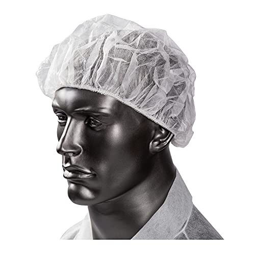 Royal 19 Inch White Bouffant Cap, Disposable and Latex-Free, Package of 100