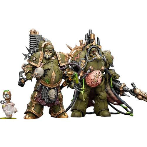 Image of JOYTOY Death Guard Warhammer 40k 1 /18 Action Figure Death Guard Foul Blightspawn and Lord of Virulence Collectible Gifts,Toys for Kids 15+ and Adults