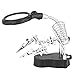 Repair Stand Magnifying Glass Magnifier Clamp with LED Light Workbench, Adjustable Position for Repairing Jewelry Jade, Carving, Electrical Appliances, Laboratory (TE-801)