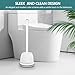 Toilet Brush and Holder Set, Black Toilet Bowl Brush with Solid Long Handle, Compact Toilet Scrubber, Toilet Bowl Cleaner Brush with No Leaks Ventilated Holder. RV, Bathroom Toilet Brush. Black. U