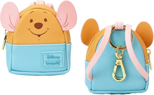Mini sac à dos porte-clés Loungefly Winnie l'ourson multicolore style cosplay rigide