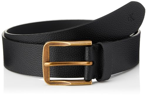 Cintura Classic Flat Belt Brass 110 cm uomo jeans nero pelle