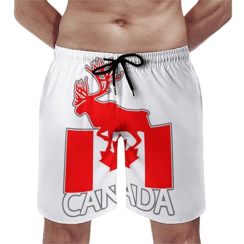 Pantalones cortos de natación Canada Moose para hombre con forro de malla
