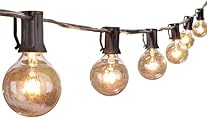 Outdoor String Lights 25 Feet G40 Globe Patio Lights with 27 Edison Glass Bulbs(2 Spare), Waterproof Connectable Hanging...