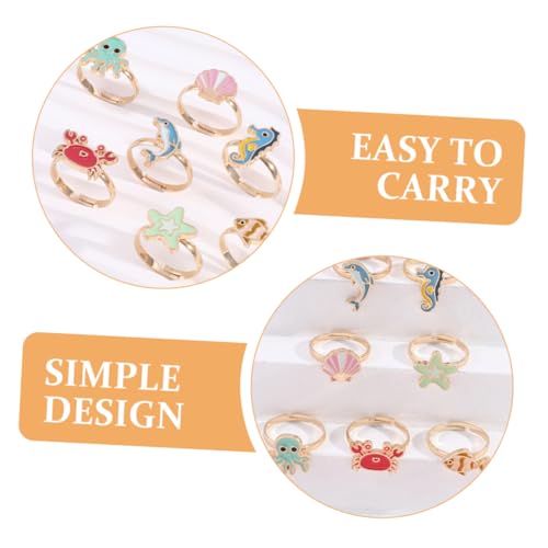 Anillos de moda de animales CALLARON 7 piezas regalo ideal niñas 6