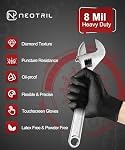 NEOTRIL 8 Gants jetables en nitrile sans stérilité avec Gants en caoutchouc texturé diamant surélevés