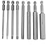 Produktbild Hexagon Bit 100mm,8pcs Schraubendreher Bit legierter Stahl S2 100mm Länge 1/4"Sechskant-Schaftkopf BST 2,5-12mm Set Kit