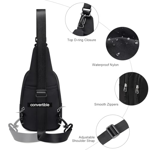 Image of cakang Womens Sling Bag Crossbody Bags for Women Vegan Leather Sling Backpack Daypack Fanny Pack Crossbody Purse Travel
